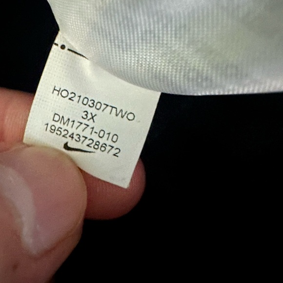 NIKE Air Women's 3X Hooded Sweatshirt Full Zip Black Fleece Hoodie DM1771-010 - Picture 10 of 10